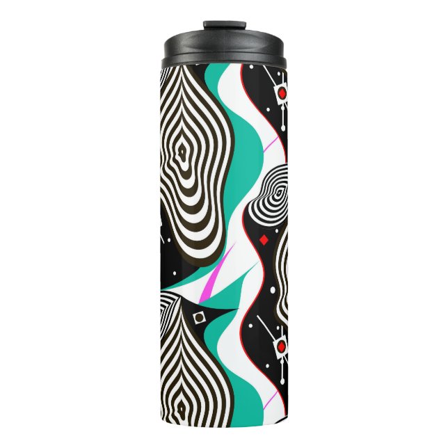 Garrafa Térmica Design Criativo de padrão sem costura abstrato (Frente)