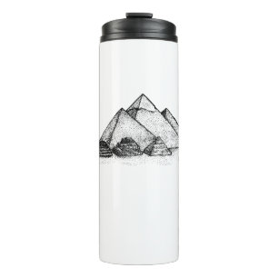 Garrafa Térmica Design da Pirâmide Egípcia Camiseta da Pirâmide Eg