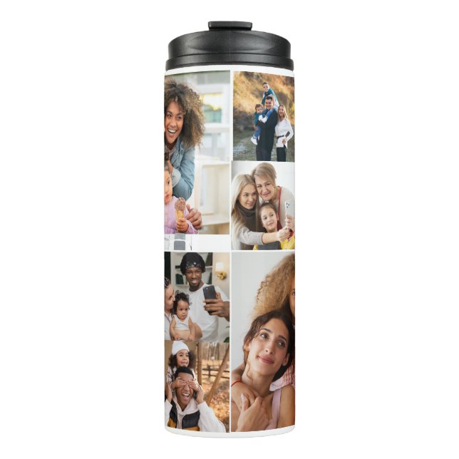 Garrafa Térmica Design da Sua Própria Colagem de Fotos 10 (Frente)