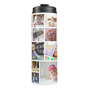 Garrafa Térmica Design da Sua Própria Colagem de Fotos 15