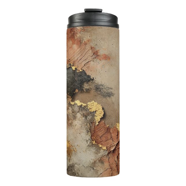 Garrafa Térmica Design de Abstrato de arte luxuosa | Terthy Tones  (Frente)