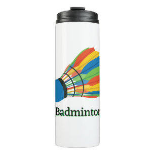 Garrafa Térmica Design de Badminton Shuttlecock