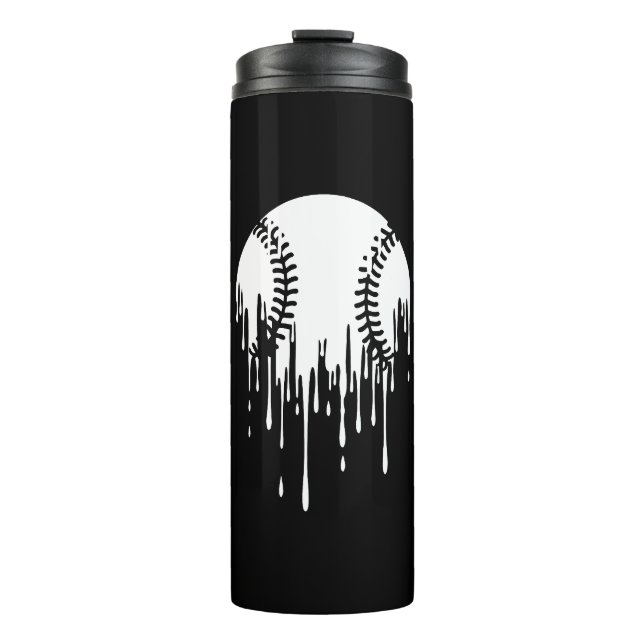 Garrafa Térmica Design de beisebol pingando para fãs de esportes o (Frente)