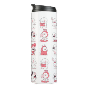 Garrafa Térmica design de cachorro fofo kawaii