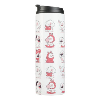 Garrafa Térmica design de cachorro fofo kawaii