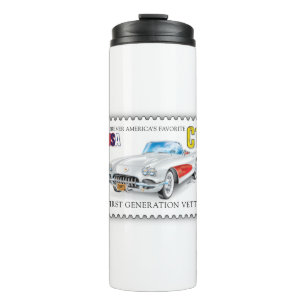 Garrafa Térmica Design de Carimbo Branco C1 Corvette