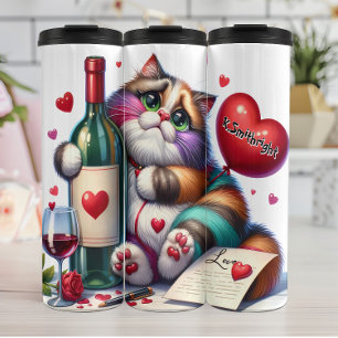 Garrafa Térmica Design de Caveira Bonita, mas Psicopata