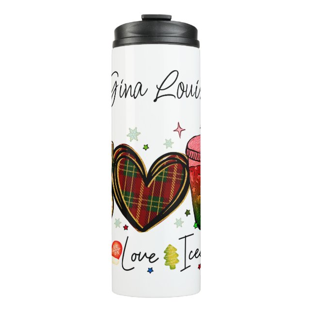 Garrafa Térmica Design de Diversão de Café Forçado para Paz e Amor (Frente)