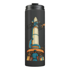 Garrafa Térmica Design de Exploração Espacial Futurista
