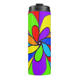 Garrafa Térmica design de flor abstrato