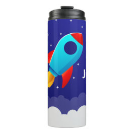 Garrafa Térmica Design de Foguete de Aventura Espacial