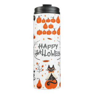 Garrafa Térmica Design de Halloween. Clipes de Halloween com