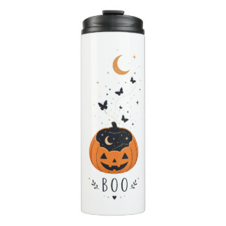 Garrafa Térmica Design de Halloween de Abóbora da Temporada Assust