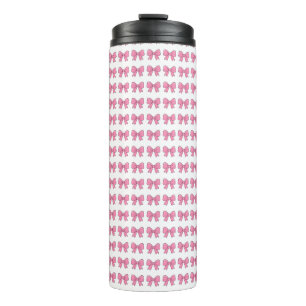 Garrafa Térmica Design de Laço Rosa Fofo – Laço Kawaii Feminino