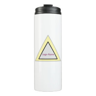 Garrafa Térmica Design de Logotipo de Triângulo Minimalista