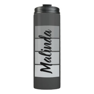 Garrafa Térmica Design de Nome de Script Moderno - Minimalista Pre