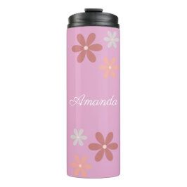 Garrafa Térmica Design de Padrão Floral Personalizável
