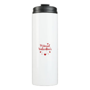 Garrafa Térmica Design de Tipografia de Amor Mínimo para o Dia dos