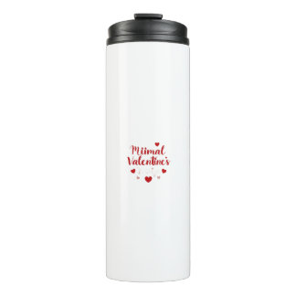 Garrafa Térmica Design de Tipografia de Amor Mínimo para o Dia dos