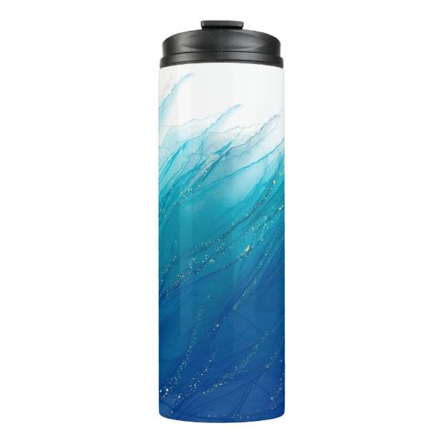 Garrafa Térmica Design de Tumbler de Tinta Álcool (Frente)