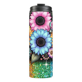Garrafa Térmica Design de Wrap de Sublimação do Tumbler Floral | T