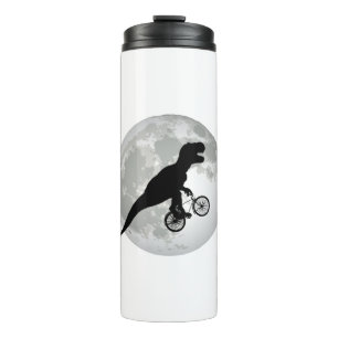 Garrafa Térmica Design Divertido de T-Rex na Lua