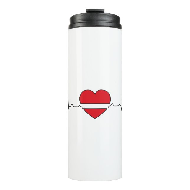 Garrafa Térmica design do coração (Frente)