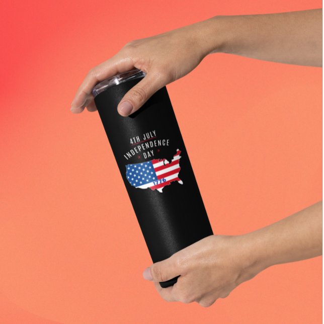 Garrafa Térmica design do Dia da Independência em 4 de JULHO (Criador carregado)