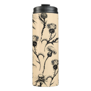Garrafa Térmica design floral, decoração de casa, decoração gráfic