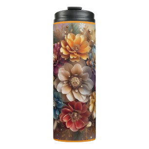 Garrafa Térmica "Design Floral Snowflake"