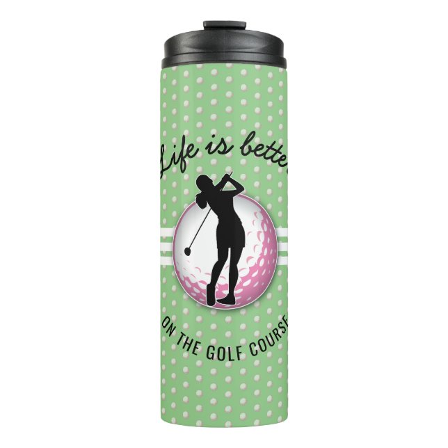 Garrafa Térmica Design Golfer das Mulheres Elegantes (Frente)