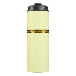 Garrafa Térmica Design Liso Laranja Amarelo