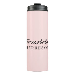 Garrafa Térmica Design Minimalista Moderno Monograma Neutro Elegan