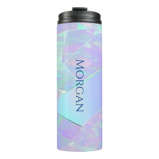 Garrafa Térmica Design, Nome ou Mensagem do Teal & Purple Iridesce (Frente)