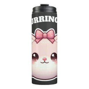 Garrafa Térmica Design Princesa Fofa Arco de Gatinho Rosa