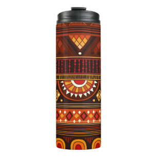 Garrafa Térmica Design tribal sem costura para várias utilizações.