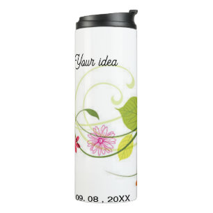 Garrafa Térmica Designs de flores silvestres, Watercolor canas can