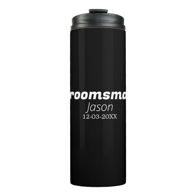 Garrafa Térmica despedida de solteiro padrinho adicionar nome mode (Frente)