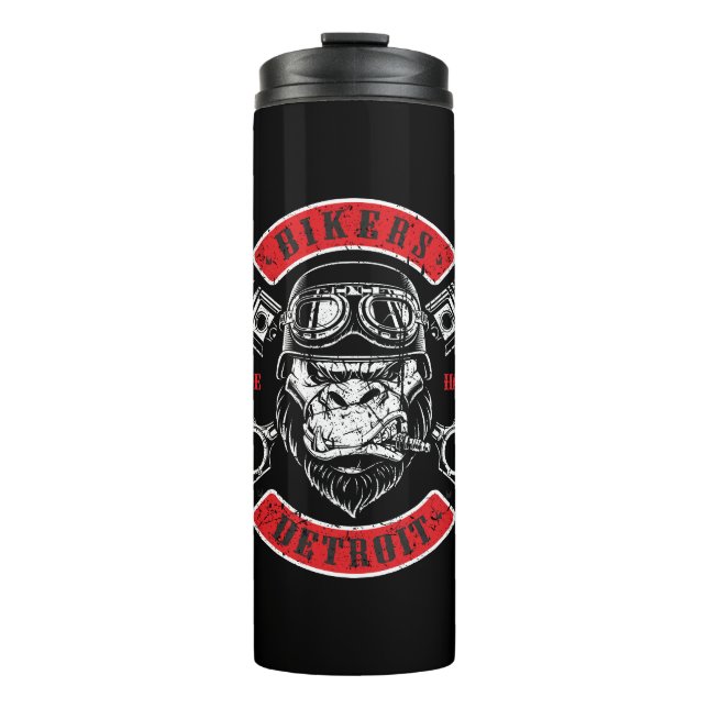 Garrafa Térmica Detroit Biker Motorrad Chopper Gorilla (Frente)