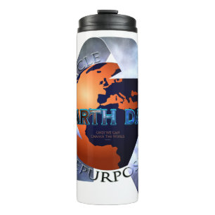 Garrafa Térmica Dia da Terra Muda O Tumbler Térmico Mundial