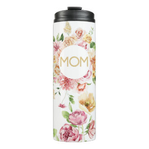 Garrafa Térmica Dia de as mães Floral Presente Mãe Tumbler