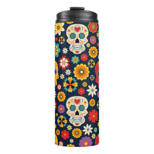 Garrafa Térmica Dia de los Muertos Vintage