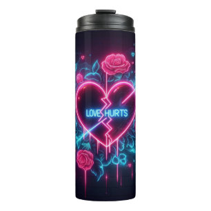 Garrafa Térmica Dia de os namorados Ama Machuca Neon Heart