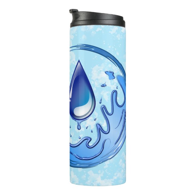 Garrafa Térmica Dia Mundial da Água Salve a Terra (Rotação à direita)