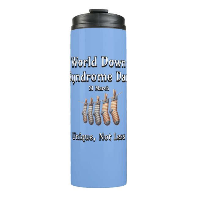 Garrafa Térmica Dia Mundial da Síndrome de Baixo. Exclusivo não me (Frente)