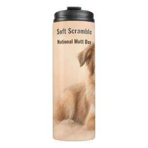 Garrafa Térmica Dia Nacional do Cão Sem Raça Definida Soft Scrambl