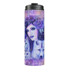 Garrafa Térmica Diana Deusa, arte de Renee Thermal Tumbler