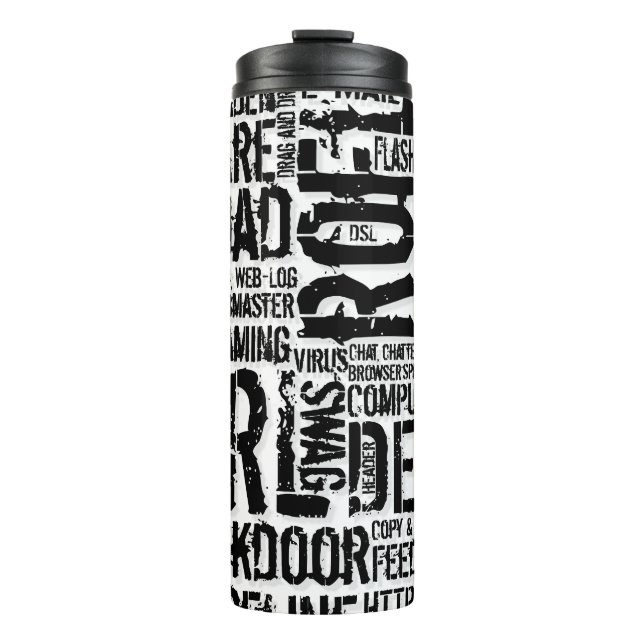 Garrafa Térmica Dicionário de computador... (Frente)