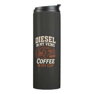 Garrafa Térmica Diesel In My Veins Coffee In My Cup Trucker Vintag