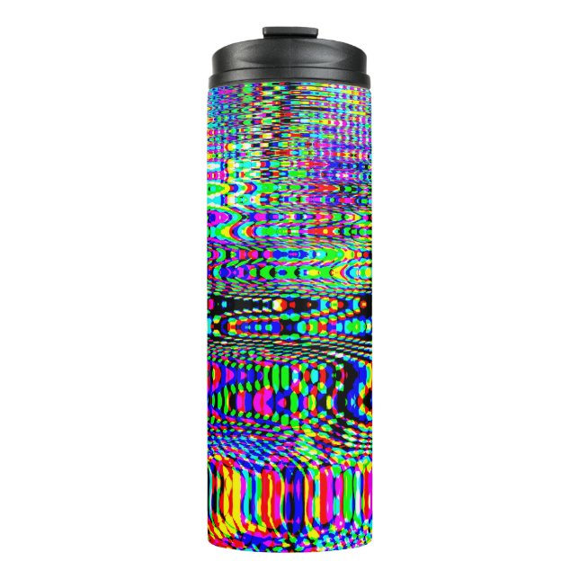 Garrafa Térmica Digital effects. Multicolor abstract background. C (Frente)